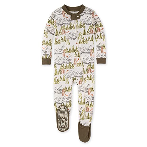 0840231674386 - BURTS BEES BABY BABY BOYS UNISEX PAJAMAS, ZIP-FRONT NON-SLIP FOOTED SLEEPER PJS, ORGANIC COTTON, MOUNTAINS MAJESTY