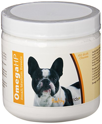 0840235107156 - HEALTHY BREEDS OMEGA-HP SKIN AND COAT SOFT CHEWS, FRENCH BULLDOG / 60 COUNT
