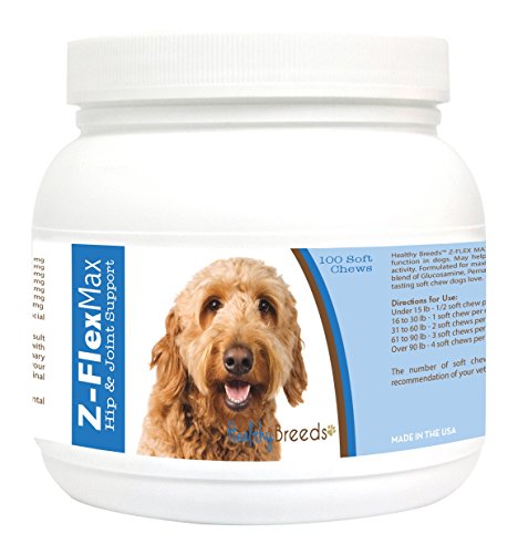 0840235107415 - HEALTHY BREEDS 1121-GDOO-002 100 COUNT GOLDEN DOODLE Z-FLEX MAX HIP AND JOINT SOFT CHEWS, ONE SIZE
