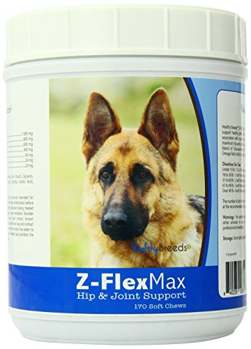 0840235108306 - HEALTHY BREEDS Z-FLEX MAX HIP AND JOINT SUPPORT SOFT CHEWS, GERMAN SHEPHERD / 170 COUNT