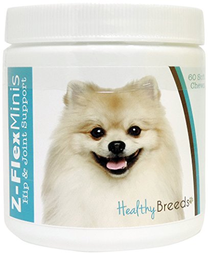 0840235112556 - HEALTHY BREEDS Z-FLEX MINIS HIP AND JOINT SUPPORT SOFT CHEWS, POMERANIAN / 60 COUNT
