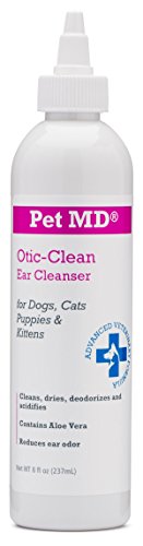 0840235137528 - PET MD - OTIC CLEAN CAT & DOG EAR CLEANER - EFFECTIVE AGAINST INFECTIONS CAUSED BY MITES, YEAST, ITCHING & CONTROLS ODOR - SWEET PEA VANILLA SCENT - 8OZ