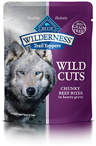 0840243110513 - BLUE BUFFALO WILDERNESS TRAIL TOPPERS CHUNKY BEEF BITES DOG FOOD, 24 BY 3 OZ.