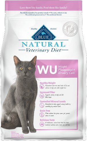 0840243117963 - BLUE NATURAL VETERINARY DIET WU WEIGHT MANAGEMENT + URINARY CARE FOR CATS, 6.5 LB.