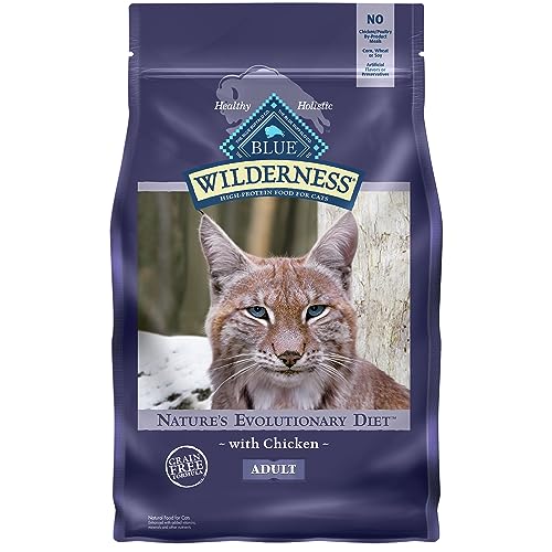 0840243130535 - BLUE BUFFALO WILDERNESS HIGH PROTEIN, NATURAL ADULT DRY CAT FOOD, CHICKEN 4-LB