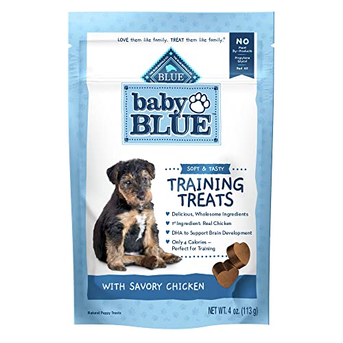 0840243134724 - BLUE BUFFALO BABY BLUE TRAINING TREATS NATURAL PUPPY SOFT DOG TREATS, SAVORY CHICKEN 4-OZ BAG
