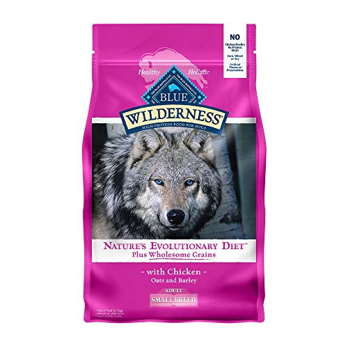 0840243140978 - BLUE BUFFALO WILDERNESS HIGH PROTEIN NATURAL ADULT SMALL BREED DRY DOG FOOD PLUS WHOLESOME GRAINS, CHICKEN 4.5-LB