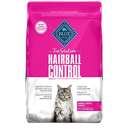 0840243142194 - BLUE BUFFALO TRUE SOLUTIONS HAIRBALL CONTROL NATURAL ADULT DRY CAT FOOD, CHICKEN 11-LB