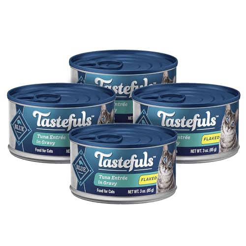 0840243153985 - BLUE BUFFALO TASTEFULS NATURAL WET CAT FOOD CANS, FLAKED STYLE, TUNA ENTRÉE IN GRAVY 3-OZ CANS (PACK OF 4)