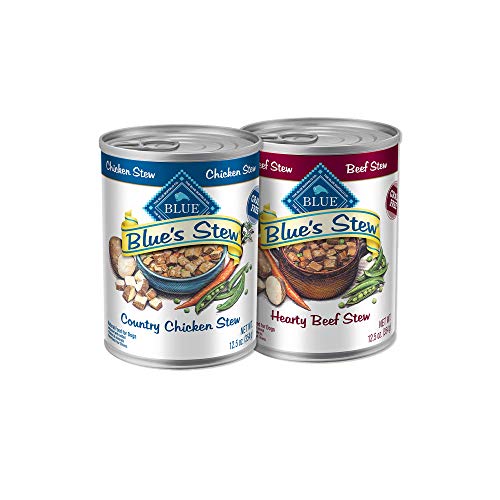 0840243154661 - BLUE BUFFALO BLUES STEWS NATURAL ADULT WET DOG FOOD CANS, CHICKEN AND BEEF 12.5-OZ (12 PACK- 6 OF EACH FLAVOR)