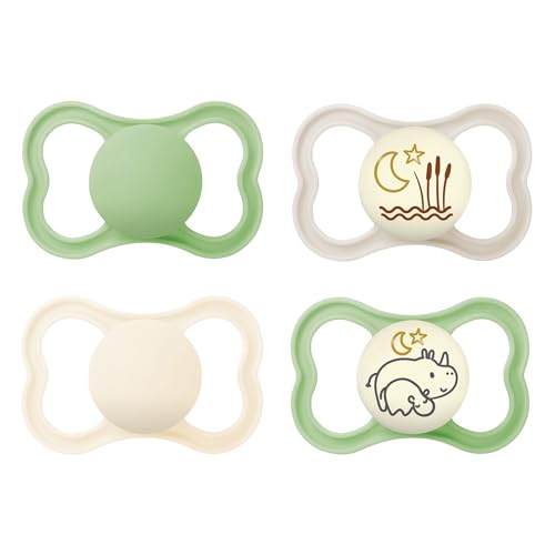 0840247620056 - MAM AIR DAY & NIGHT BABY PACIFIER, FOR SENSITIVE SKIN, GLOWS IN THE DARK, 16+ MONTHS, UNISEX