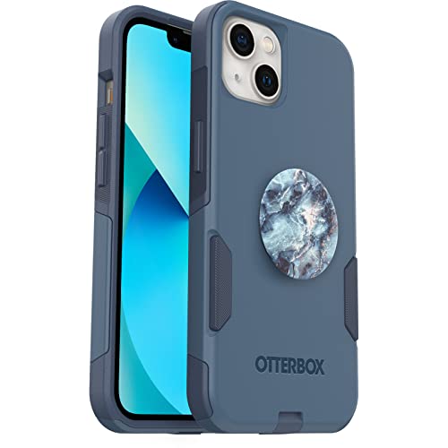 0840262369718 - BUNDLE: OTTERBOX COMMUTER SERIES FOR IPHONE 13 - (ROCK SKIP WAY) + POPSOCKETS POPGRIP - (BLUE MARBLE)