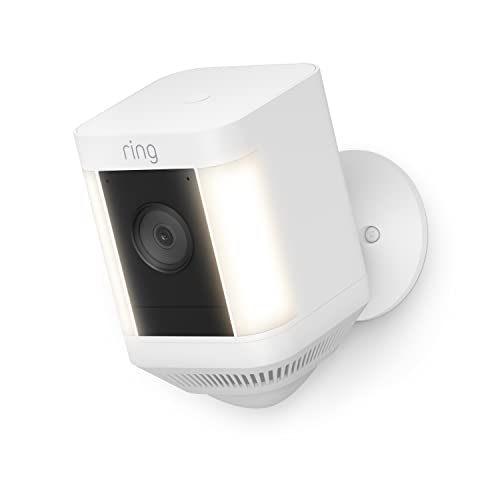 0840268938512 - INTRODUCING RING SPOTLIGHT CAM PLUS, BATTERY | TWO-WAY TALK, COLOR NIGHT VISION, AND SECURITY SIREN (2022 RELEASE) - WHITE
