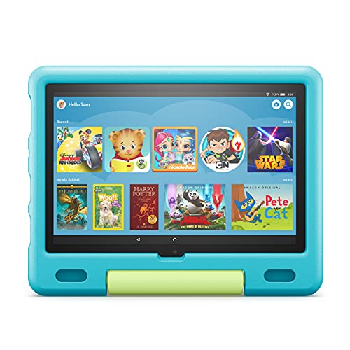 0840268951344 - AMAZON KID-PROOF CASE FOR FIRE HD 10 TABLET (ONLY COMPATIBLE WITH 11TH GENERATION TABLET, 2021 RELEASE) – AQUAMARINE
