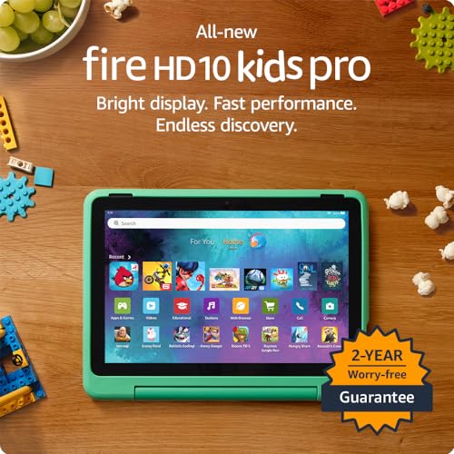 0840268953706 - ALL-NEW AMAZON FIRE HD 10 KIDS PRO TABLET- 2023, AGES 6-12 | BRIGHT 10.1 HD SCREEN | SLIM CASE FOR OLDER KIDS, AD-FREE CONTENT, PARENTAL CONTROLS, 13-HR BATTERY, 32 GB, MINT