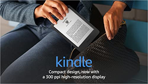 0840268954253 - KINDLE (2022 RELEASE) – THE LIGHTEST AND MOST COMPACT KINDLE, NOW WITH A 6” 300 PPI HIGH-RESOLUTION DISPLAY, AND 2X THE STORAGE - BLACK