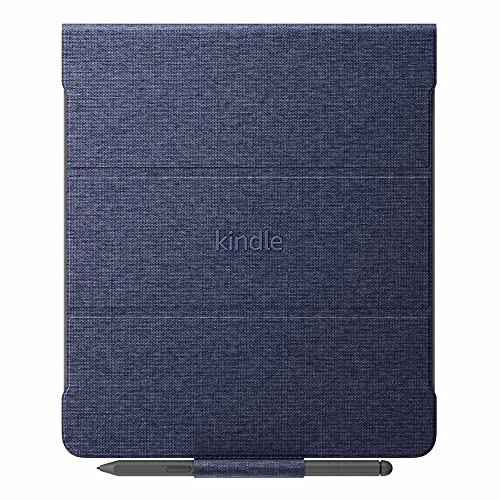 0840268974657 - AMAZON KINDLE SCRIBE FABRIC FOLIO COVER WITH MAGNETIC ATTACH, SLEEK PROTECTIVE CASE - DENIM