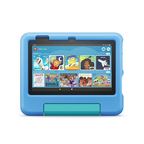 0840268985400 - AMAZON KID-PROOF CASE FOR FIRE 7 TABLET (ONLY COMPATIBLE WITH 12TH GENERATION TABLET, 2022 RELEASE) - BLUE