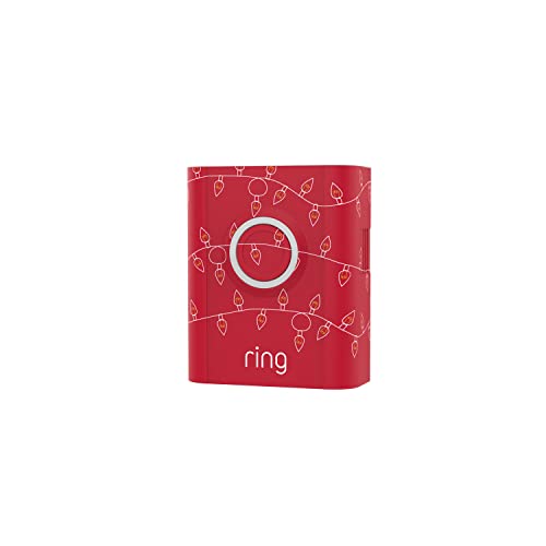0840268986148 - RING VIDEO DOORBELL 3, RING VIDEO DOORBELL 3 PLUS AND RING VIDEO DOORBELL 4 HOLIDAY FACEPLATE - CHRISTMAS LIGHTS RED
