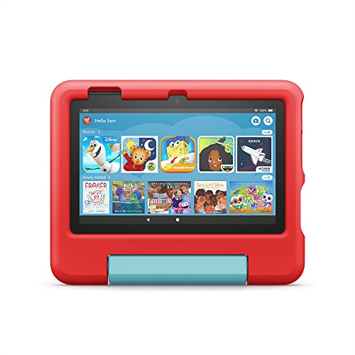 0840268995799 - AMAZON KID-PROOF CASE FOR FIRE 7 TABLET (ONLY COMPATIBLE WITH 12TH GENERATION TABLET, 2022 RELEASE) - RED