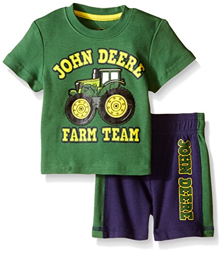 0840269144202 - JOHN DEERE BABY FARM TEAM SET, GREEN/NAVY, 3-6 MONTHS