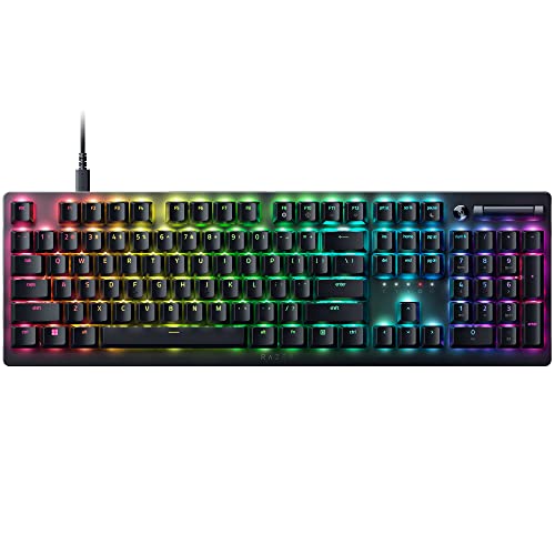 0840272903278 - RAZER DEATHSTALKER V2 GAMING KEYBOARD: LOW-PROFILE OPTICAL SWITCHES - CLICKY PURPLE - ULTRA-DURABLE COATED KEYCAPS - DURABLE ALUMINUM TOP PLATE - MULTI-FUNCTION ROLLER AND MEDIA BUTTON - CHROMA RGB