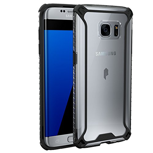 0840275115104 - GALAXY S7 EDGE CASE, POETIC NO BULK/PROTECTION WHERE ITS NEEDED/DUAL MATERIAL PROTECTIVE BUMPER CASE FOR SAMSUNG GALAXY S7 EDGE BLACK/CLEAR
