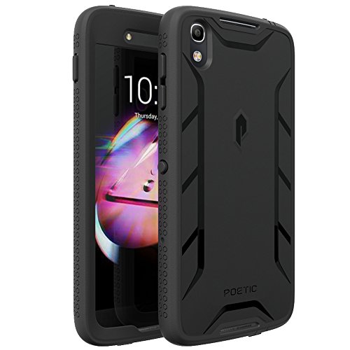 0840275117986 - POETIC REVOLUTION HEAVY DUTY PROTECTION HYBRID CASE WITH SCREEN PROTECTOR FOR ALCATEL ONETOUCH IDOL 4 BLACK