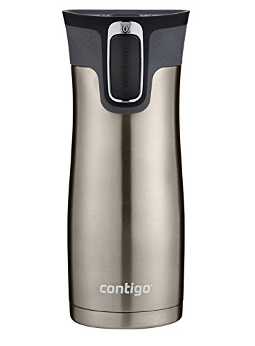 0840276101502 - CONTIGO AUTOSEAL WEST LOOP STAINLESS STEEL TRAVEL MUG WITH EASY CLEAN LID, 16-OUNCE, STAINLESS STEEL