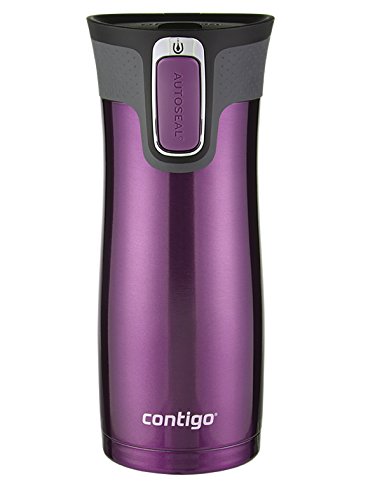 0840276103780 - CONTIGO AUTOSEAL WEST LOOP STAINLESS STEEL TRAVEL MUG WITH EASY-CLEAN LID, 16-OUNCE, RADIANT ORCHID
