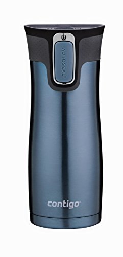 0840276104879 - CONTIGO AUTOSEAL WEST LOOP STAINLESS STEEL TRAVEL MUG WITH EASY-CLEAN LID, 16 OZOUNCE PLACID BLUE