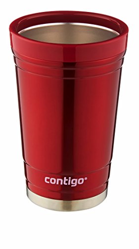 0840276108563 - CONTIGO PARTY CUP, 16-OUNCE, RED STAINLESS STEEL DOBLE WALL VACUUM-INSULATED