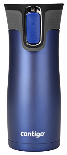 0840276121180 - CONTIGO AUTOSEAL WEST LOOP STAINLESS STEEL TRAVEL MUG WITH EASY-CLEAN LID, 16-OUNCE, DEEP BLUE TRANS MATTE