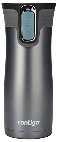 0840276121234 - CONTIGO AUTOSEAL WEST LOOP STAINLESS STEEL TRAVEL MUG WITH EASY-CLEAN LID, 16-OUNCE, STORMY WEATHER TRANS MATTE