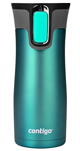 0840276121241 - CONTIGO AUTOSEAL WEST LOOP STAINLESS STEEL TRAVEL MUG WITH EASY-CLEAN LID, 16-OUNCE, BISCAY BAY TRANS MATTE