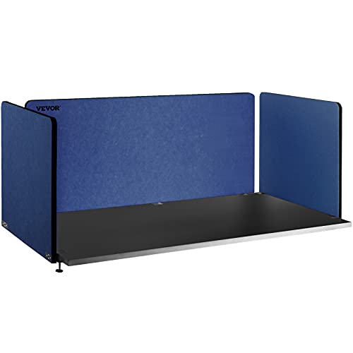0840281526147 - VEVOR DESK DIVIDER, 60, SOUND ABSORBING, VISUAL PRIVACY AND NOISE REDUCTION, 3 PANELS PRIVACY ACOUSTIC PANEL FOR HOME OFFICE CLASSROOM, NAVY