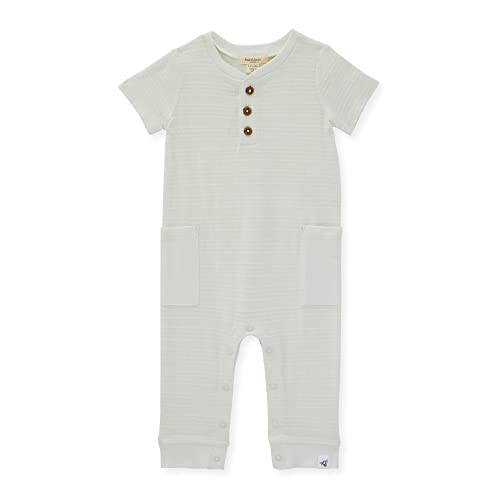 0840316813112 - BURTS BEES BABY BABY BOYS ROMPER JUMPSUIT, 100% ORGANIC COTTON ONE-PIECE COVERALL, WATERCOLOR RAINBOW STRIPE