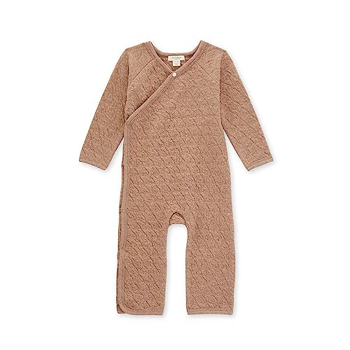 0840316836760 - BURTS BEES BABY BABY BOYS ROMPER JUMPSUIT, 100% ORGANIC COTTON ONE-PIECE COVERALL, COCOA QUILTED BEE