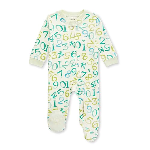 0840316848121 - BURTS BEES BABY BABY BOYS SLEEP AND PLAY PAJAMAS, 100% ORGANIC COTTON ONE-PIECE ROMPER JUMPSUIT ZIP FRONT PJS, COUNTING BEE