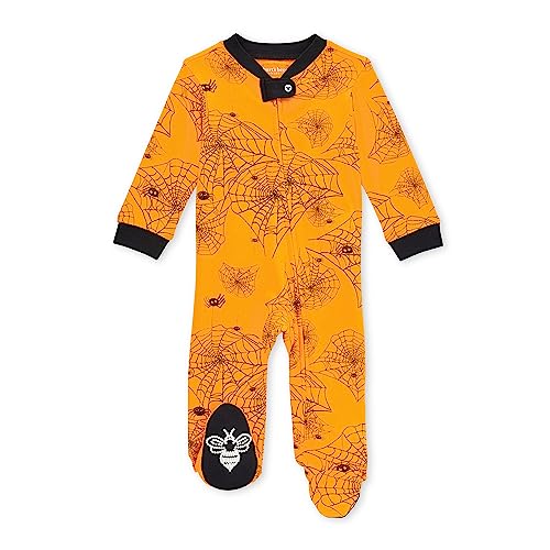 0840316851657 - BURTS BEES BABY BABY BOYS SLEEP AND PLAY PAJAMAS, 100% ORGANIC COTTON ONE-PIECE ROMPER JUMPSUIT ZIP FRONT PJS, SPIDER WEBS