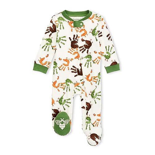 0840316858298 - BURTS BEES BABY BABY BOYS SLEEP AND PLAY PAJAMAS, 100% ORGANIC COTTON ONE-PIECE ROMPER JUMPSUIT ZIP FRONT PJS, TURKEY HANDS