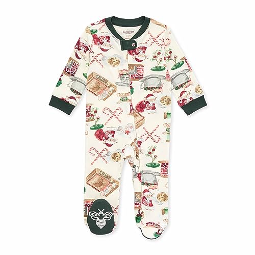 0840316859899 - BURTS BEES BABY BABY GIRLS SLEEP AND PLAY PJS, 100% ORGANIC COTTON ONE-PIECE ROMPER JUMPSUIT ZIP FRONT PAJAMAS, CUTE AS A BUTTON