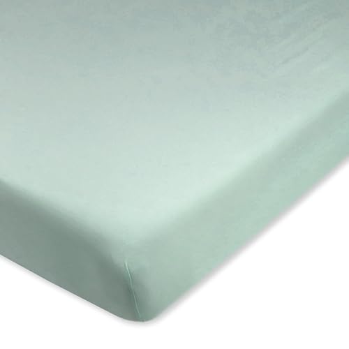 0840321237491 - HONESTBABY ORGANIC COTTON FITTED CRIB SHEET, SAGE, ONE SIZE