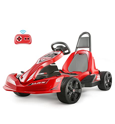 0840325665191 - ELEMARA ELECTRIC GO KART FOR KIDS, 12V 2WD BATTERY POWERED RIDE ON CARS WITH PARENT REMOTE CONTROL FOR BOYS GIRLS,TOY GIFT VEHICLE WITH DURABLE WHEEL,SAFETY BELT,MUSIC FOR AGE 3-8,UP TO 70LBS, RED