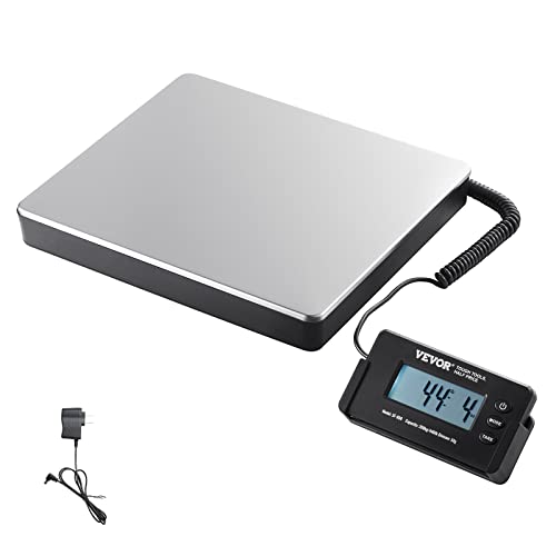 0840349984216 - VEVOR DIGITAL SHIPPING SCALE, 440 LBS X 1.7 OZ. HEAVY DUTY POSTAL SCALE WITH TIMER, TARE FUNCTION, HD LCD SCREEN PORTABLE PACKAGE SCALE FOR LUGGAGE, HOME, POST OFFICE, AC/DC POWERED, FCC LISTED