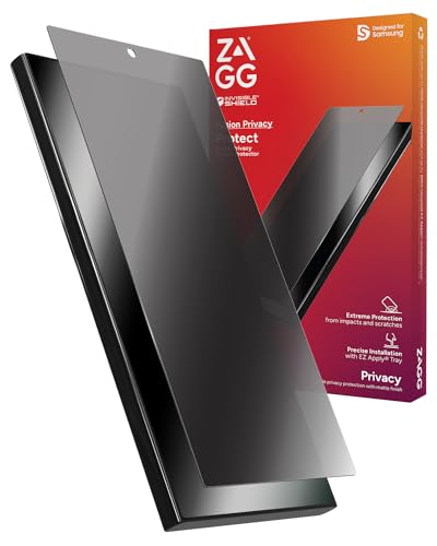 0840390302823 - ZAGG INVISIBLESHIELD FUSION PRIVACY ANTI-GLARE SAMSUNG GALAXY S24 ULTRA SCREEN PROTECTOR - HYBRID POLYMER, 2-WAY PRIVACY FILTER, MATTE FINISH, SCRATCH RESISTANT, ECO-FRIENDLY