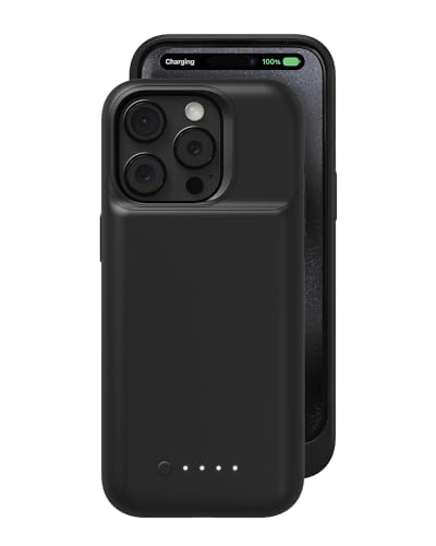 0840390310019 - MOPHIE JUICE PACK IPHONE 15 PRO BATTERY CASE - LEGENDARY POWER & PROTECTION - UP TO 50% EXTRA BATTERY, 6FT DROP SAFETY, ECO-FRIENDLY DESIGN, BLACK