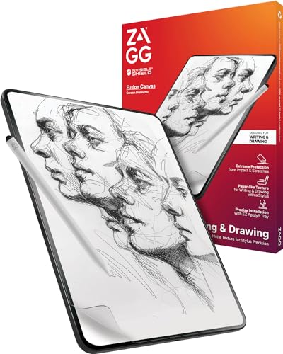 0840390311849 - ZAGG FUSION CANVAS IPAD PRO 11 (M4) SCREEN PROTECTOR - MATTE PAPER-FEEL SURFACE FOR DRAWING & WRITING - FLEXIBLE HYBRID PROTECTION, SCRATCH & IMPACT RESISTANT, EASY APPLY