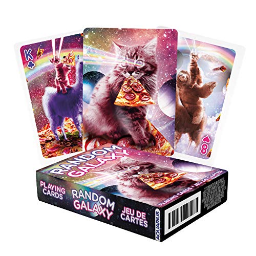 0840391149885 - AQUARIUS RANDOM GALAXY PLAYING CARDS - SLOTHS, LLAMAS, CATS, LASERS AND MORE - THEMED DECK OF CARDS FOR YOUR FAVORITE CARD GAMES - OFFICIALLY LICENSED DC COMICS BATMAN MERCHANDISE & COLLECTIBLES
