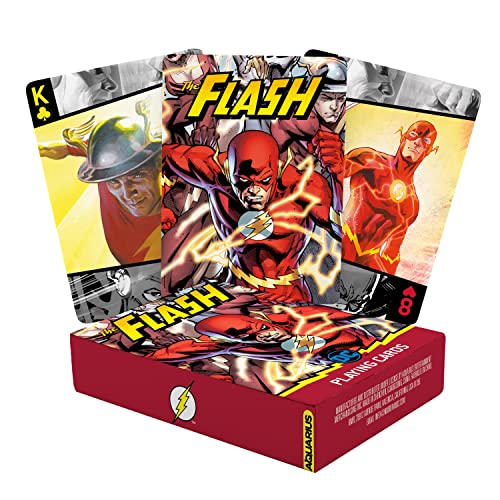 0840391157743 - AQUARIUS DC COMICS THE FLASH PLAYING CARDS – THE FLASH THEMED DECK OF CARDS FOR YOUR FAVORITE CARD GAME - OFFICIALLY LICENSED DC COMICS MERCHANDISE & COLLECTIBLES